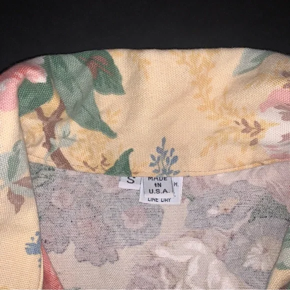 b l o o m :: Vintage Floral Cottagecore Slouchy Canvas Jacket - Picture 8 of 14